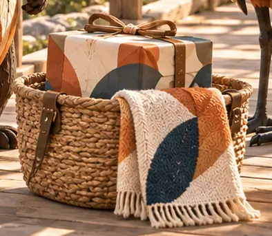 Physical gift objects in the lakeside concept scene.